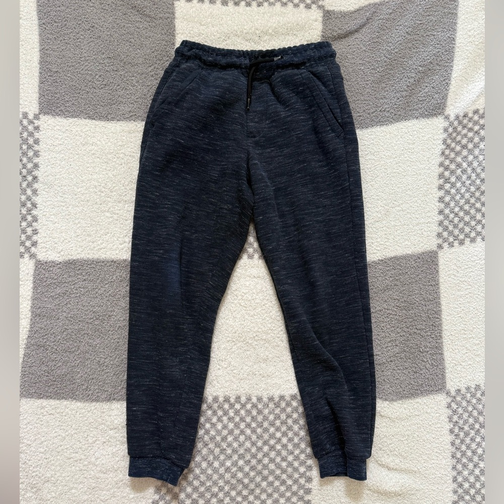 Boys Navy Blue Jogger Sweatpants Elastic Waistband